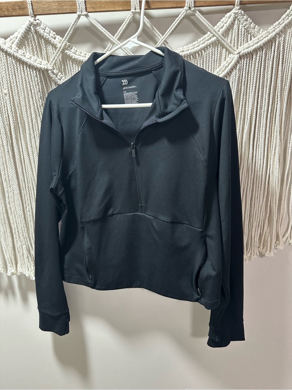 all in motion Black Half-Zip Athletic Pullover